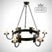 Iron Blacksmith Black Steel White Candle Drips Lighting Classic Chaucer29
