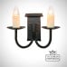 Iron Blacksmith Black Steel White Candle Drips Lighting Classic Chaucer62