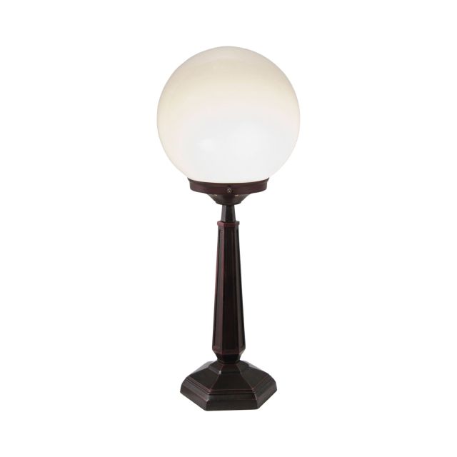 Globe lamp with white opal shade The Victorian Emporium