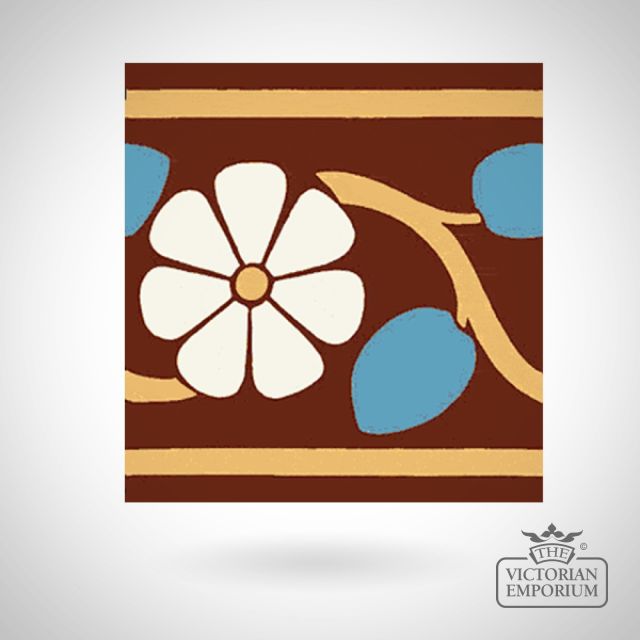 Encaustic 6” square tile - design 45