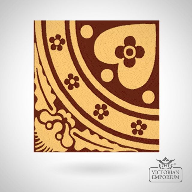 Encaustic 4.25” square tile - design 4