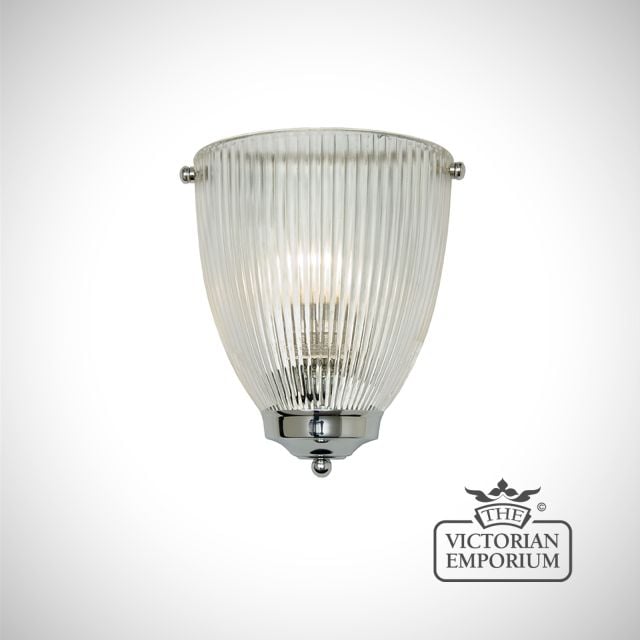 Reeded oval wall light