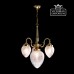 Victorian Pub Four Drop Hand Blown Cur Glass Opulent Distressed Metalwork Lighting Classic Pine22