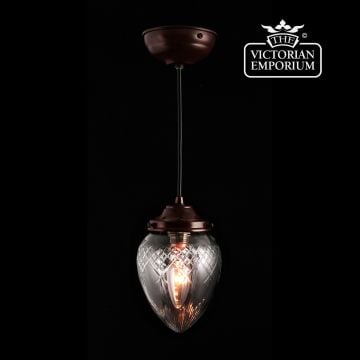 Victorian Pub Hanging Drop Hand Blown Cur Glass Opulent Distressed Metalwork Lighting Classic Pine428