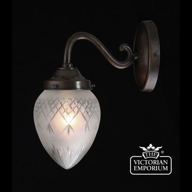 Traditional Victorian Wall Light Glass Acorn Wall21