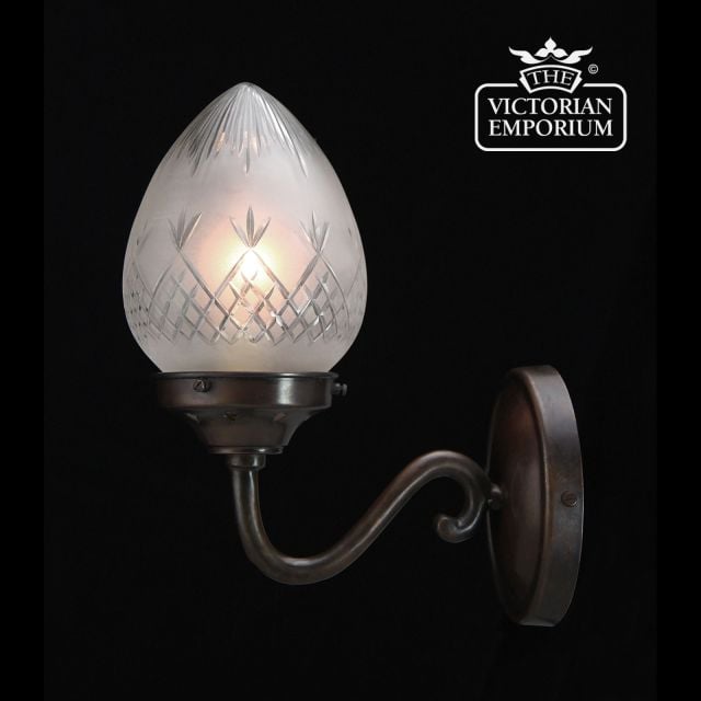 Victorian Pub Wall Hand Blown Cur Glass Opulent Distressed Metalwork Lighting Classic Wall21
