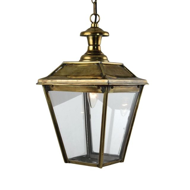 William small ceiling pendant in distressed brass