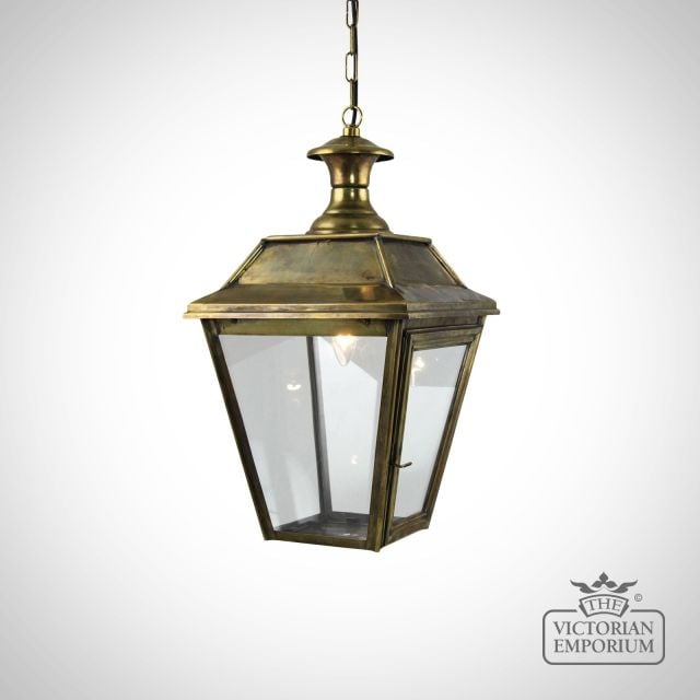 William medium ceiling pendant in distressed brass