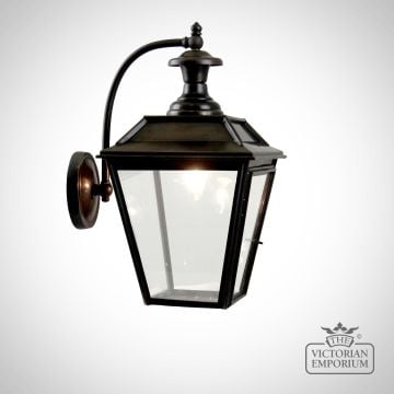William Outdoor Wall Light in Black, Distressed Brass or Antique Bronze
