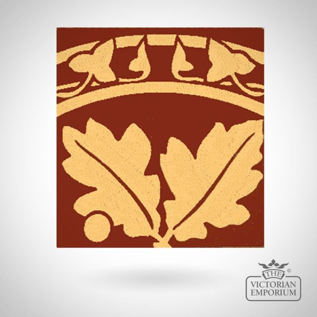 Encaustic 4.25” square tile - design 33