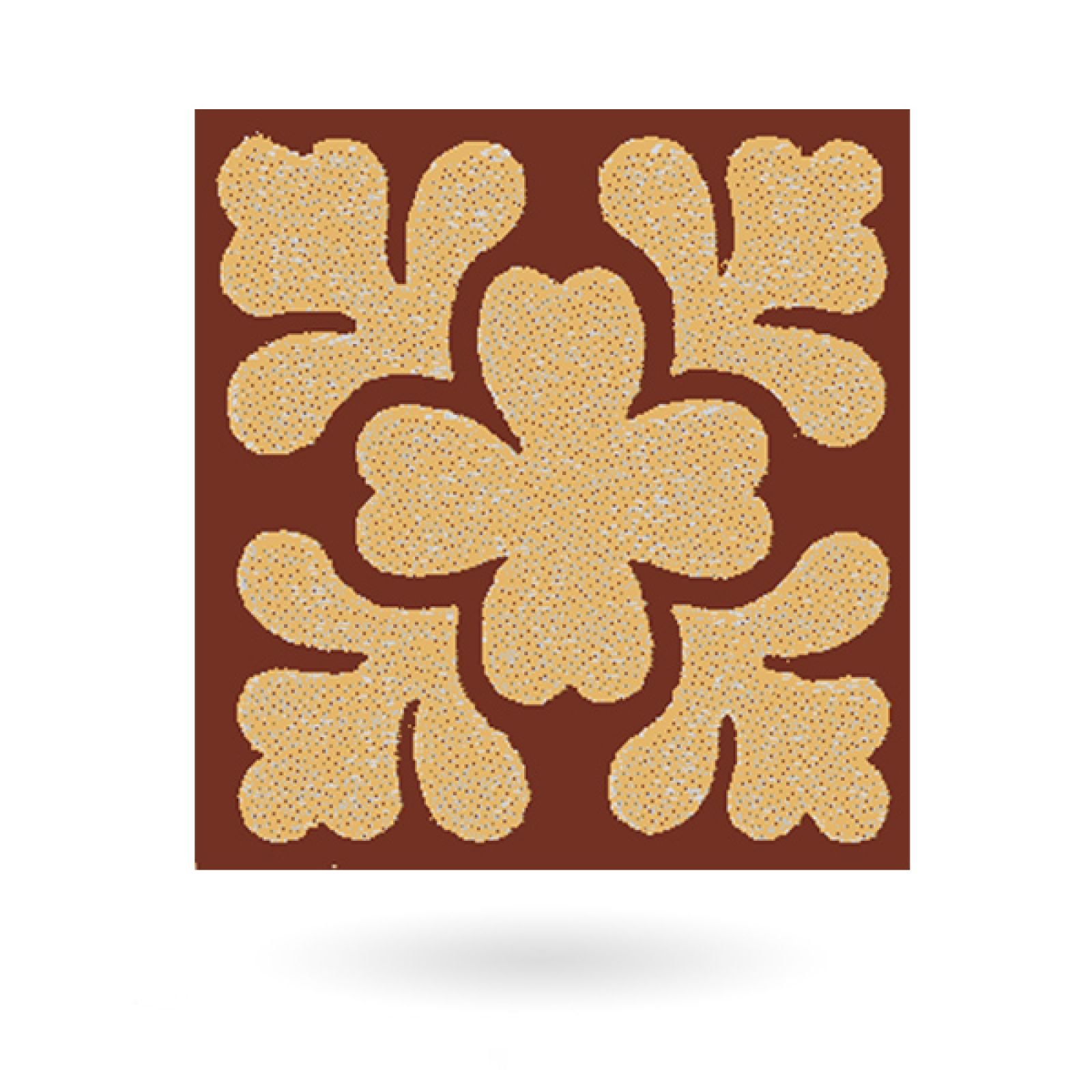Encaustic 2.25” square tile - design 14