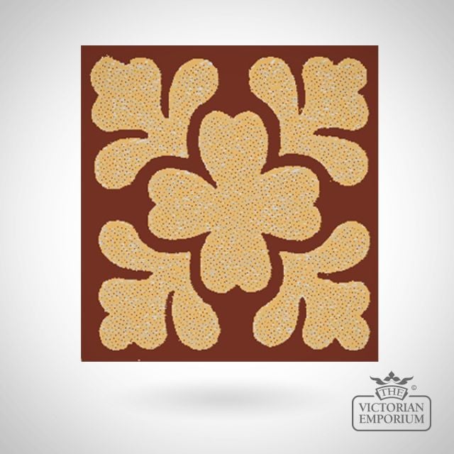 Encaustic 2.25” square tile - design 14