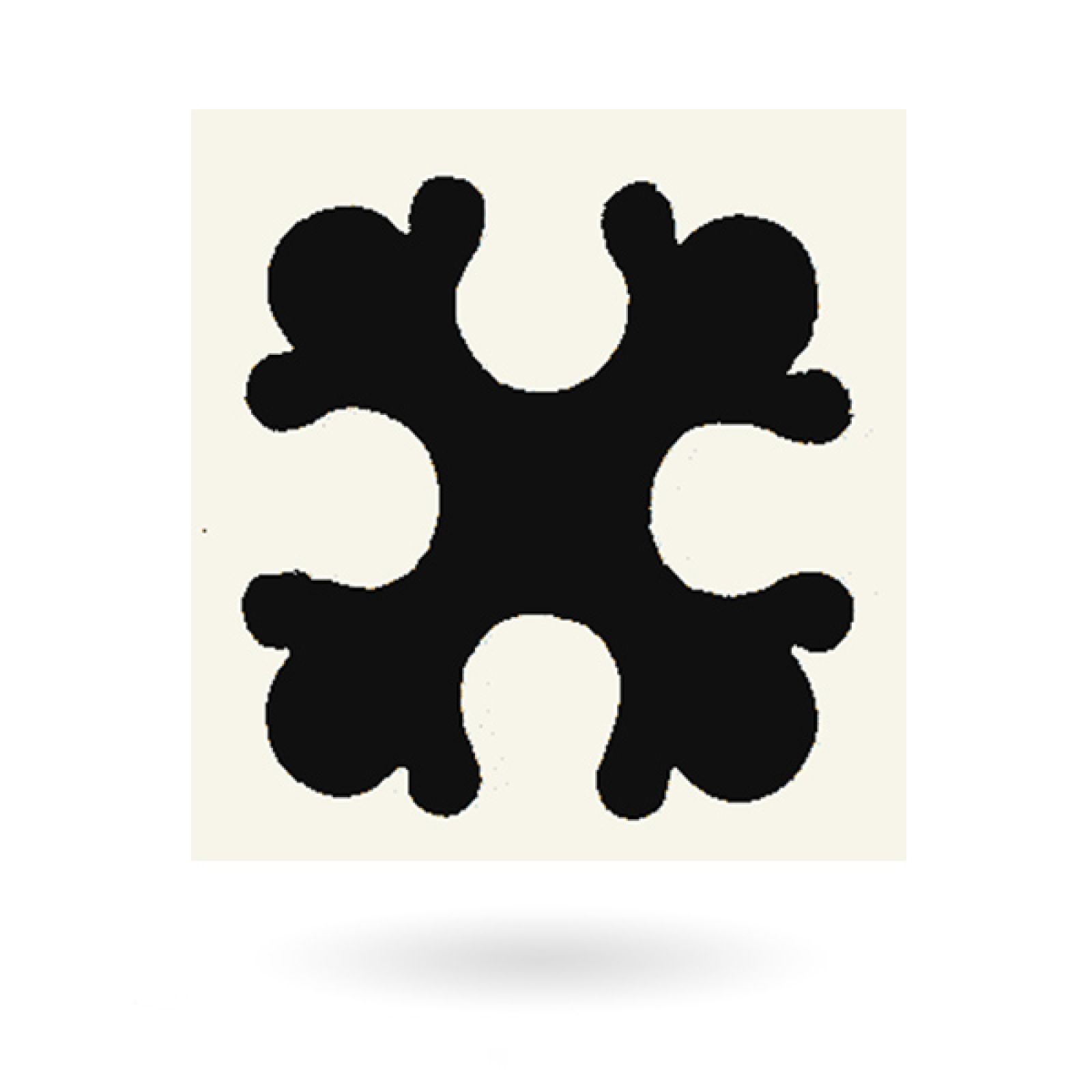 Encaustic 2.25” square tile - design 15