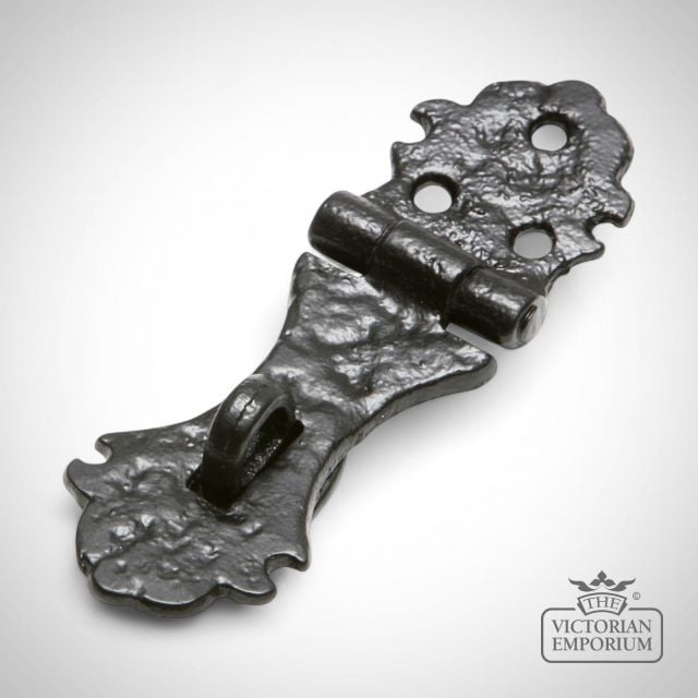 Traditional Black Iron Cabinet Hasp & Staple
