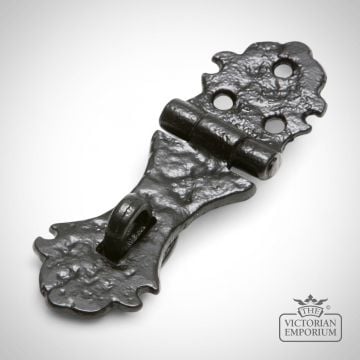 Traditional Black Iron Cabinet Hasp & Staple