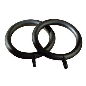 Black Painted Wrought Iron Rings For Curtain Pole Classic Period Gs