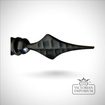 Black Painted Wrought Iron Arrow Finial For Curtain Pole Classic Period Victorian