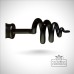 Black-painted-wrought-iron-twist-finial-for-curtain-pole-classic-period-victorian