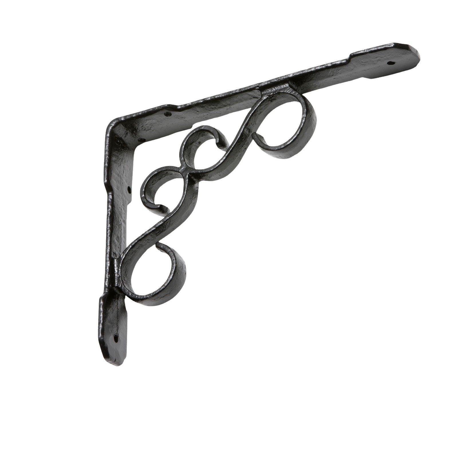 Black iron handcrafted Fireside bracket