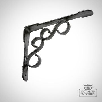 Traditional Basket Hook Kettle Stand Poker Bracket Fireside Patio Black Hand Forged Old Classical Victorian Decorative Reclaimed Ve813