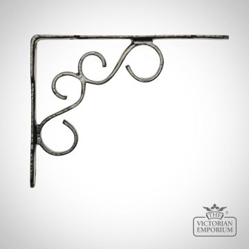 Traditional Basket Hook Kettle Stand Poker Bracket Fireside Patio Black Hand Forged Old Classical Victorian Decorative Reclaimed Ve813b