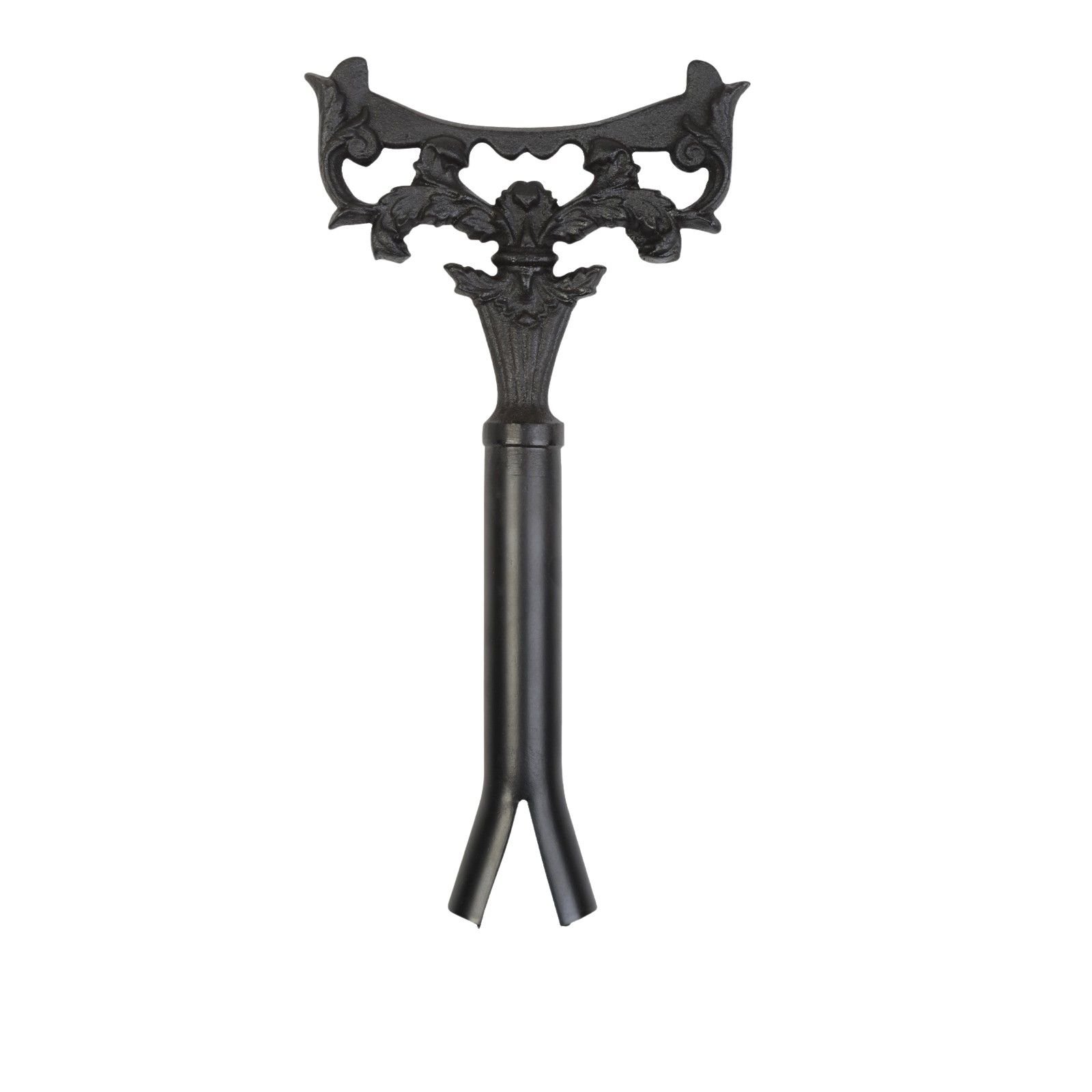 Black iron handcrafted decorative boot scraper