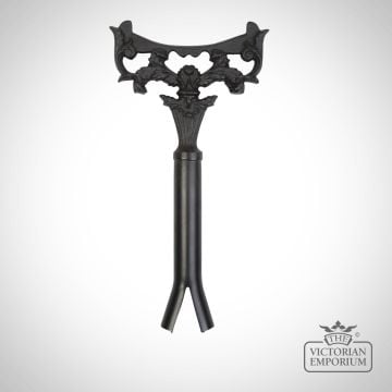 Black iron handcrafted decorative boot scraper