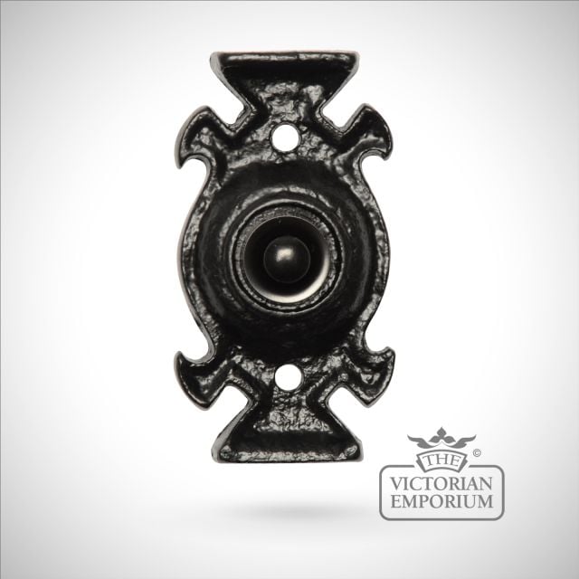 Black iron decorative handcrafted bell push