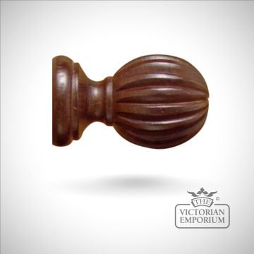 Decorative Wood Round Ball Finial For Curtain Pole Classic Period Victorian Royal R Eton