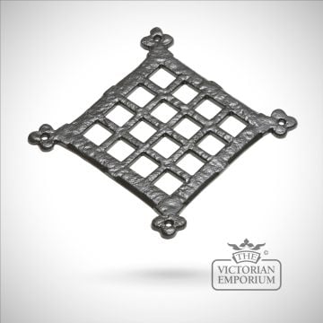 Black iron handcrafted door square