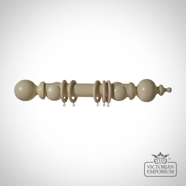 Glebe And Ball Wooden Curtain Pole Set Classic Period Victorian Express Poles 263finish