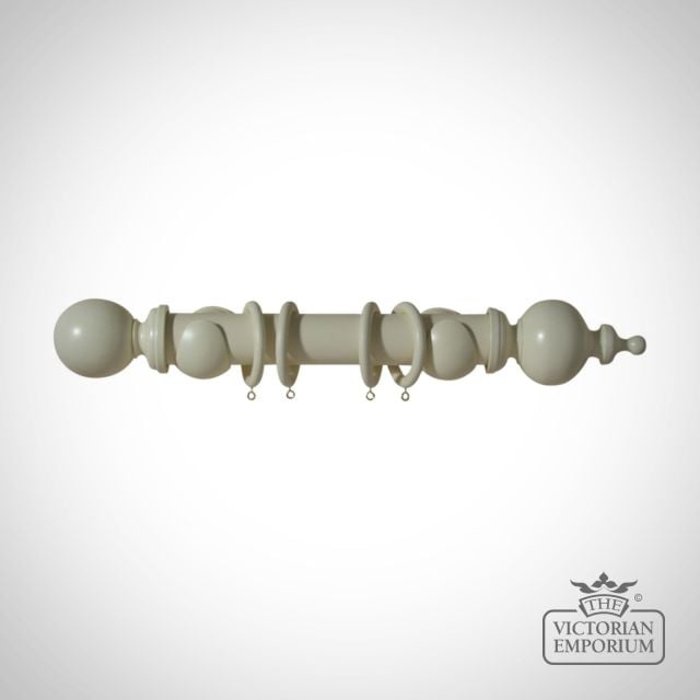Glebe And Ball Wooden Curtain Pole Set Classic Period Victorian Express Poles 265finish