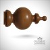 Wood Round Glebe Finial For Curtain Pole Classic Period Victorian Masquerade