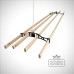 Traditional laundry pulley rack clothes drying rack wood black hand forged old classical victorian decorative reclaimed-ve5130