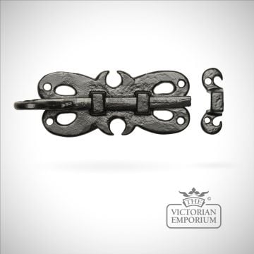 Traditional Cast Door Furniture Bolts Chain Black Hand Forged Old Classical Victorian Decorative Reclaimed Ve902b