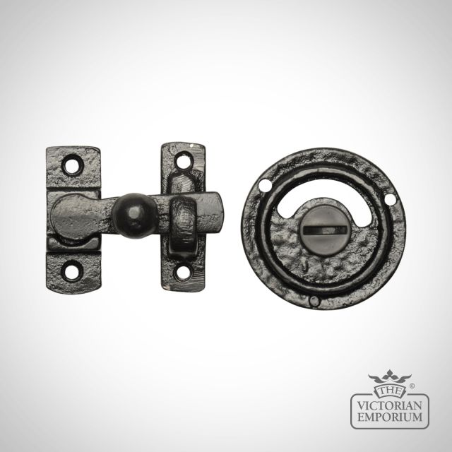 Traditional Cast Door Furniture Bolts Chain Black Hand Forged Old Classical Victorian Decorative Reclaimed Ve1150b