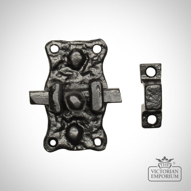 Traditional Cast Door Furniture Bolts Chain Black Hand Forged Old Classical Victorian Decorative Reclaimed Ve1196b