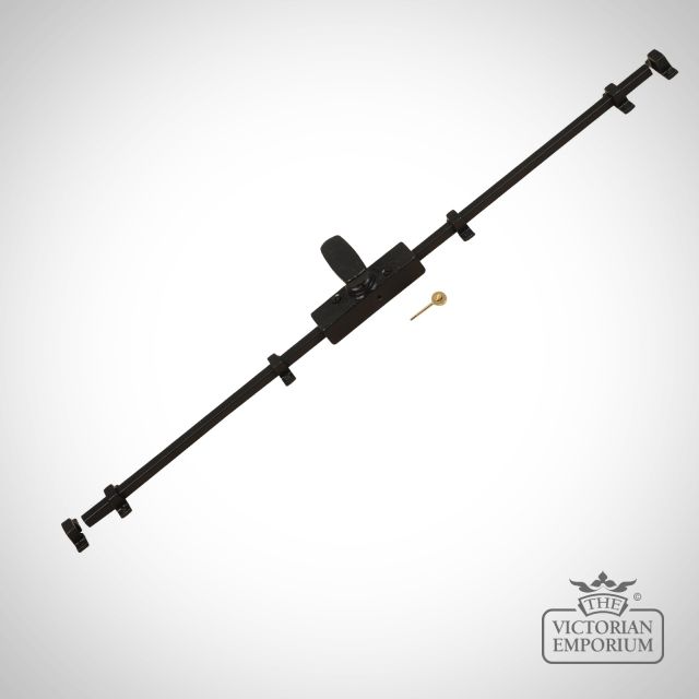 Black Iron Handcrafted Espagnolette Bolt