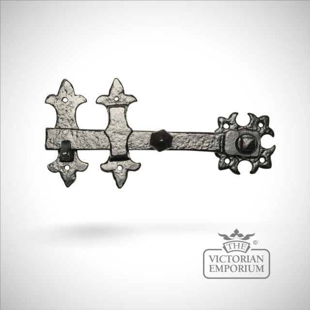 Black iron handcrafted decorative latch