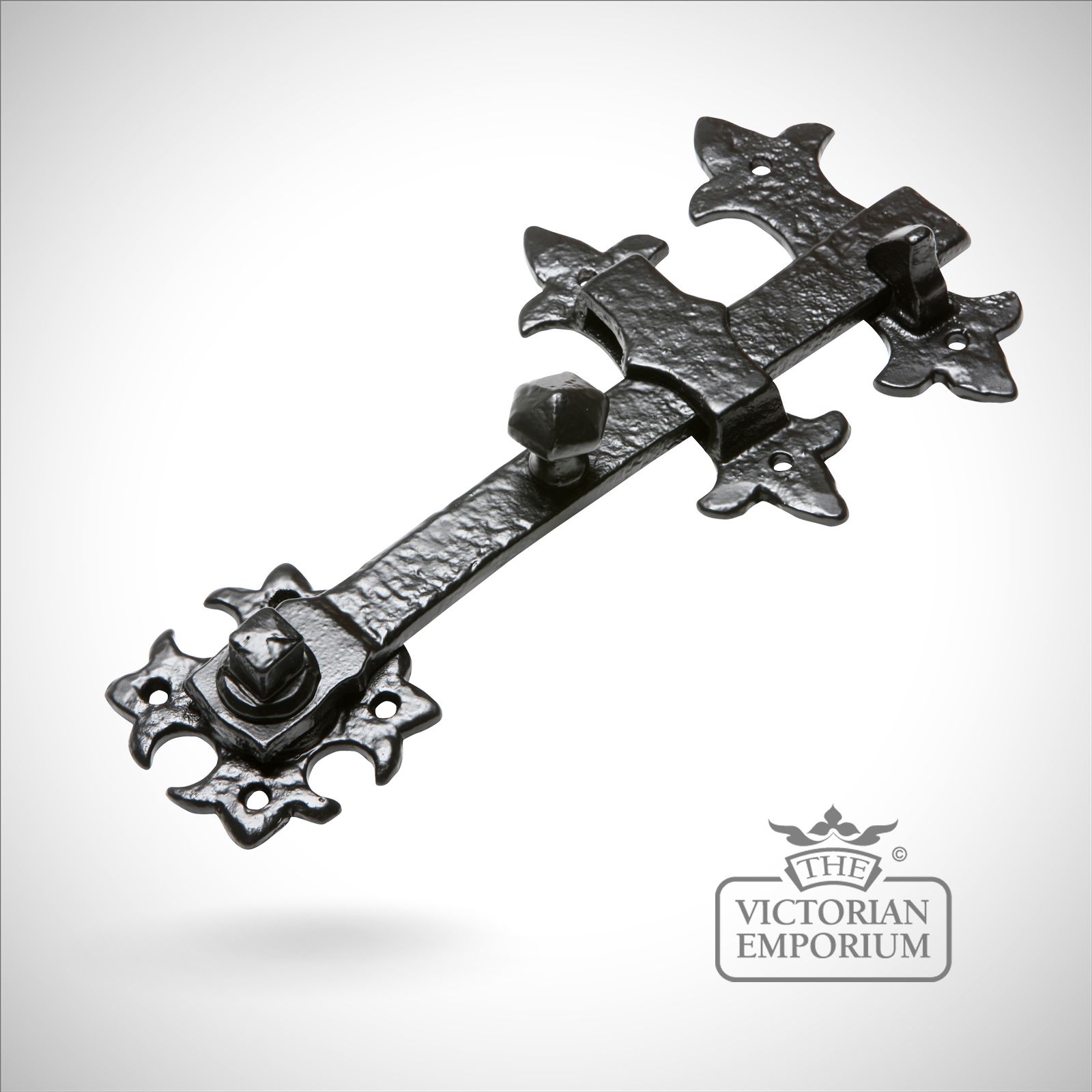 Black iron handcrafted decorative latch Latches