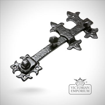 Traditional Cast Door Furniture Latches Gate Black Hand Forged Old Classical Victorian Decorative Reclaimed Ve855b