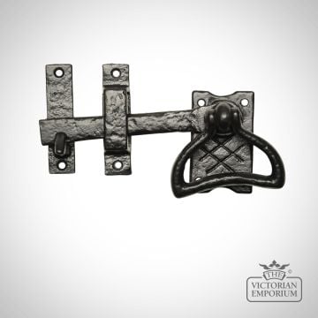 Traditional Cast Door Furniture Latches Gate Black Hand Forged Old Classical Victorian Decorative Reclaimed Ve1247b