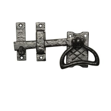 Traditional Cast Door Furniture Latches Gate Black Hand Forged Old Classical Victorian Decorative Reclaimed Ve1247b