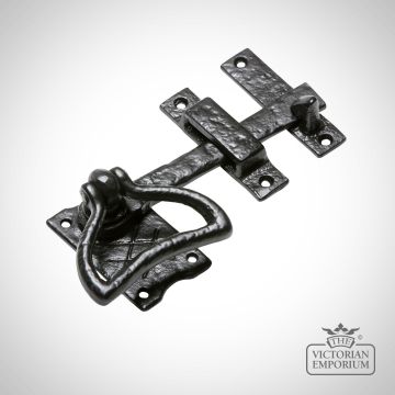 Traditional Cast Door Furniture Latches Gate Black Hand Forged Old Classical Victorian Decorative Reclaimed Ve1247c
