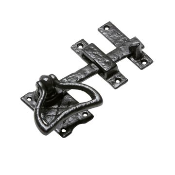 Traditional Cast Door Furniture Latches Gate Black Hand Forged Old Classical Victorian Decorative Reclaimed Ve1247c