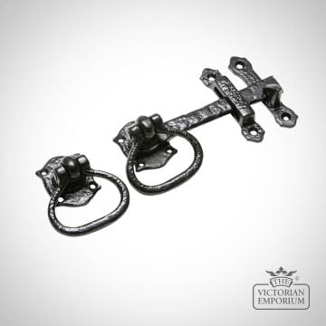 Traditional Cast Door Furniture Latches Gate Black Hand Forged Old Classical Victorian Decorative Reclaimed Ve1251