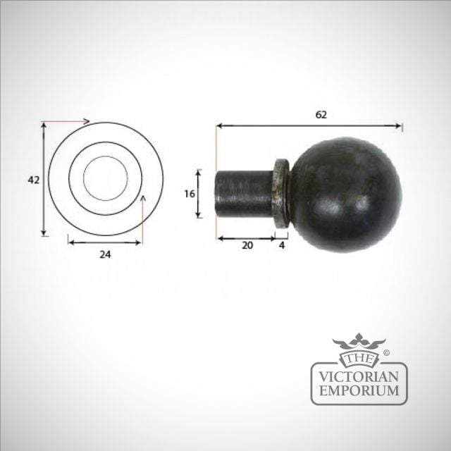 Beeswax Curtain Ball Finial Dwg 83612