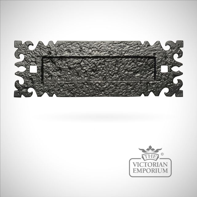 Black iron handcrafted decorative letterplate
