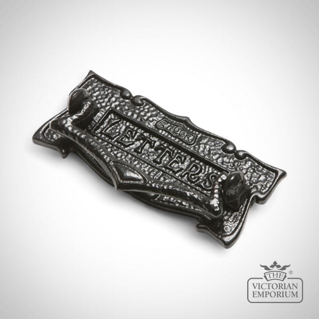 Black Iron Handcrafted Letterplate - 205mm