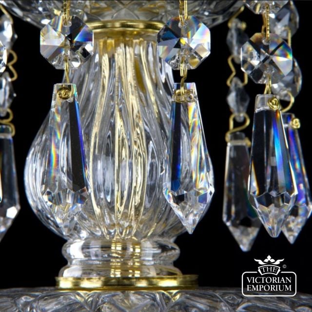 Small Basket Chandelier With Drops 3  Elaned Drops